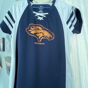 Kids Navy and White Broncos Shirt